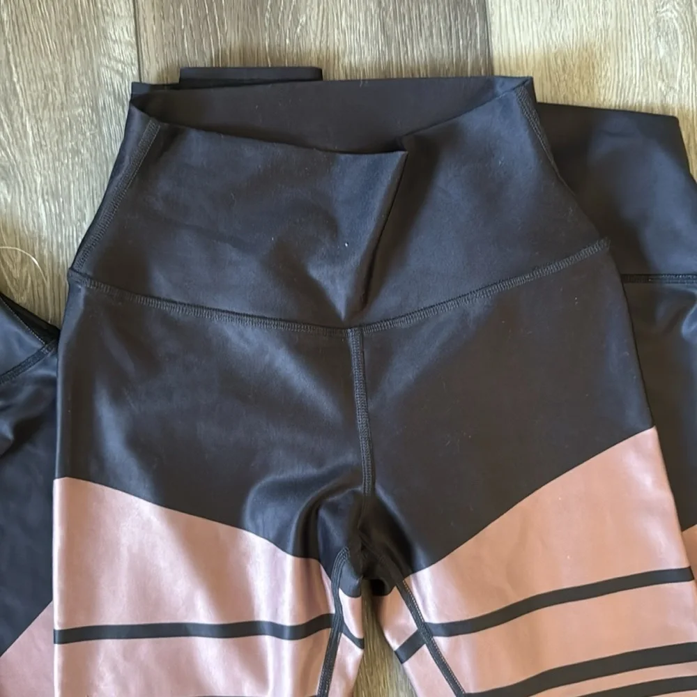 Alo Yoga Airlift Anthracite High Rise Dark Gray Pale Pink Legging